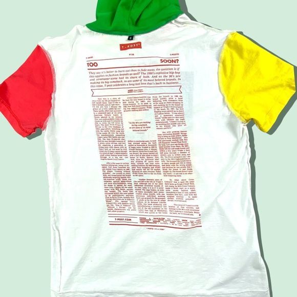 90s Cross Colors Hooded T-Post T-Shirt - Picture 5 of 10